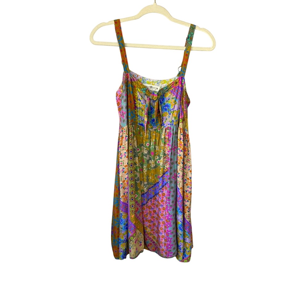 NATURAL LIFE Multicolor Floral Patchwork Mini Dress